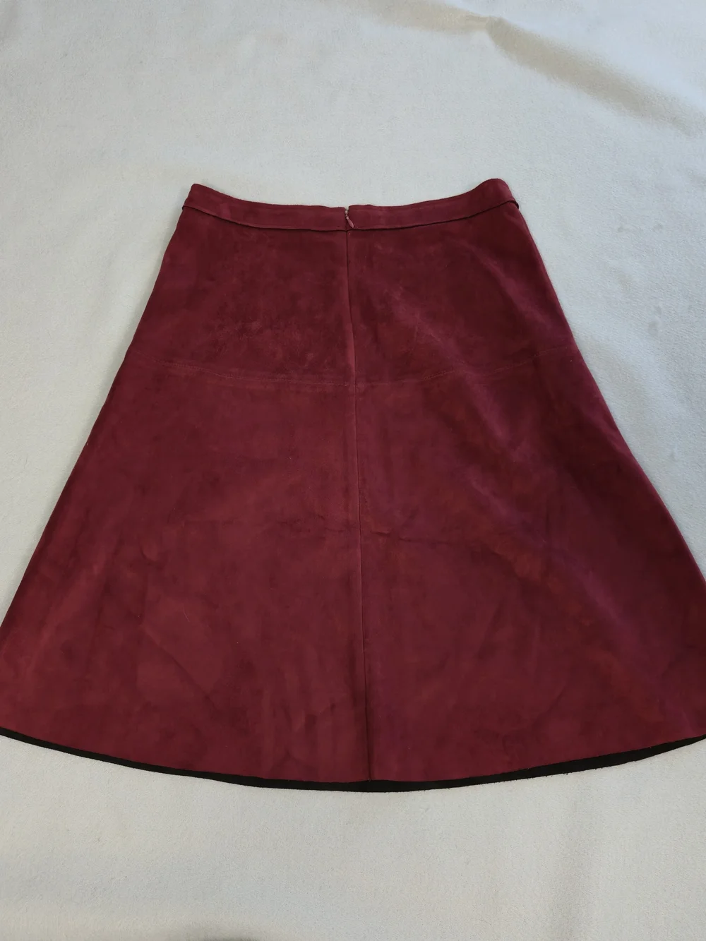 Lucy Paris Burgundy Faux Suede A-Line Skirt Size L